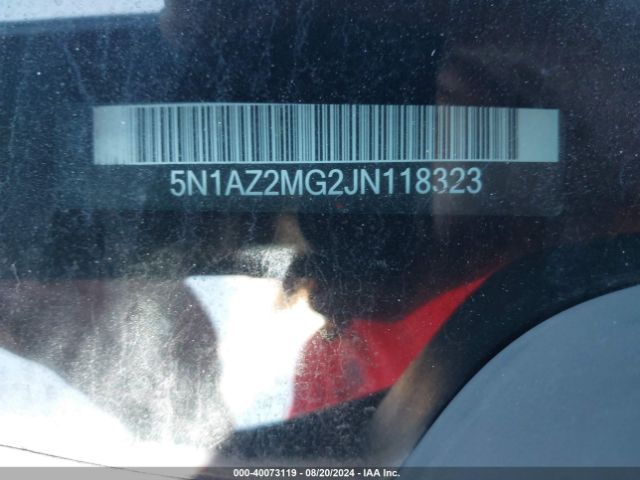 5N1AZ2MG2JN118323 Nissan MURANO SV