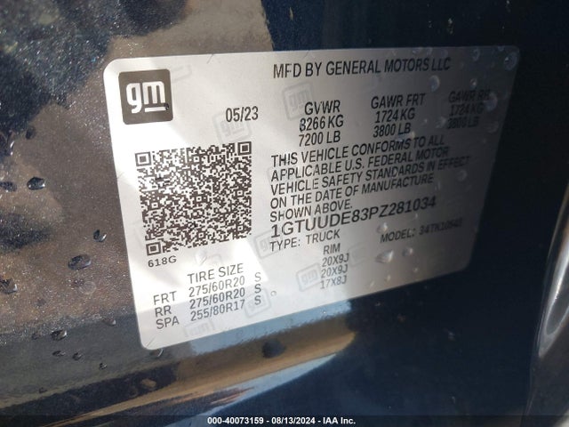 GMC Sierra 1500 Slt 2023 1GTUUDE83PZ281034 Image 9