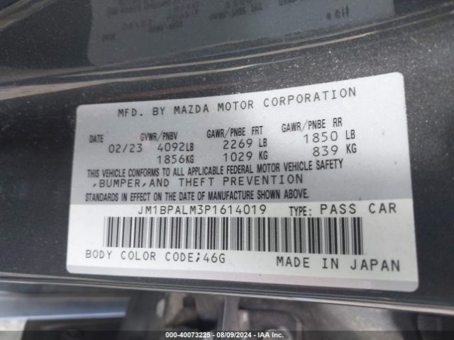JM1BPALM3P1614019 Mazda Mazda3 2.5 S Preferred