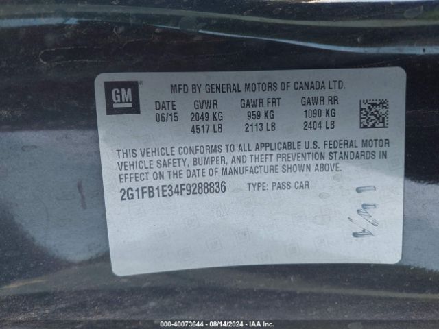 2G1FB1E34F9288836 Chevrolet Camaro 2ls