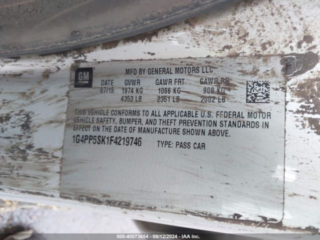 1G4PP5SK1F4219746 Buick Verano