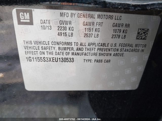 1G1155S3XEU130533 Chevrolet IMPALA 2LZ