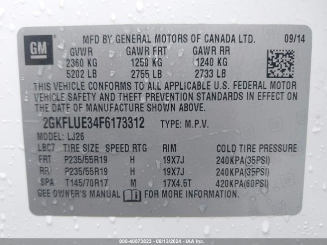 2GKFLUE34F6173312 GMC Terrain Denali