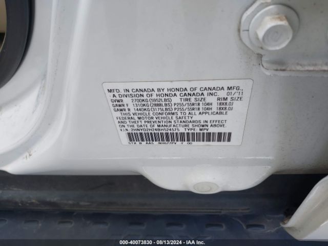 2011 ACURA MDX 2HNYD2H24BH524575 Photo 8