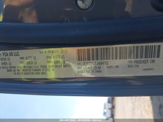 2018 DODGE CHALLENGER 2C3CDZAG7JH204765 Photo 8