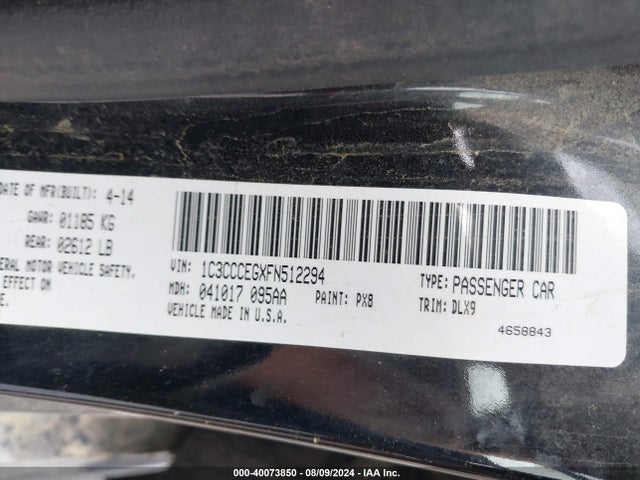 1C3CCCEGXFN512294 Chrysler 200 C