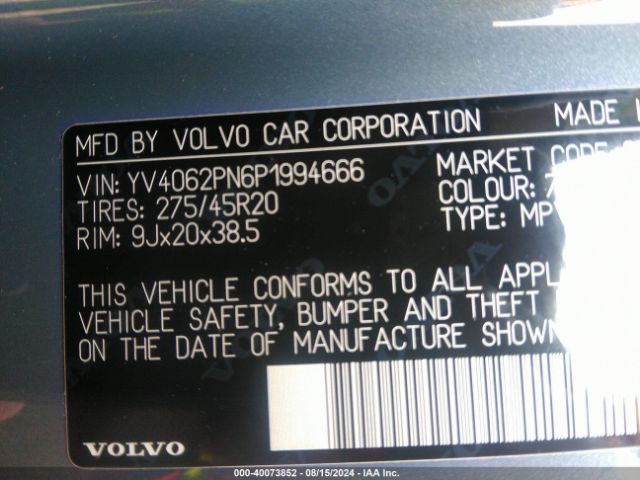YV4062PN6P1994666 Volvo Xc90 B6 Plus 7-seater