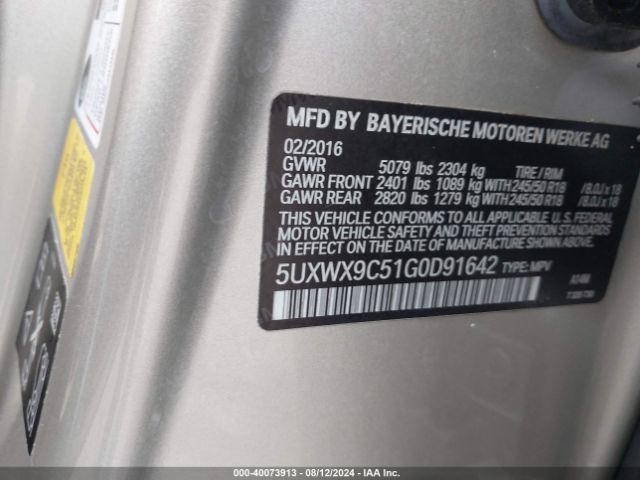 5UXWX9C51G0D91642 BMW X3 Xdrive28i