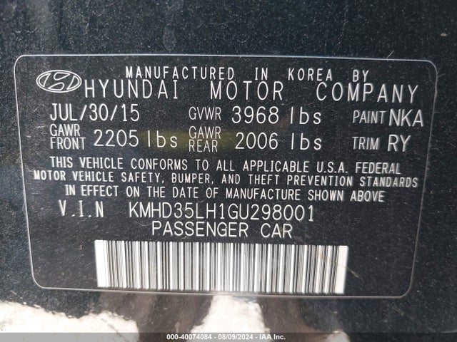 Hyundai ELANTRA GT 2016 KMHD35LH1GU298001 Image 9
