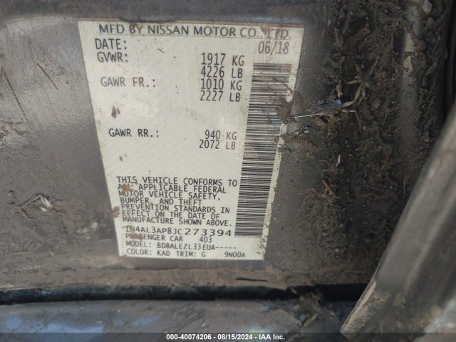 Nissan Altima 2.5 S 2018 1N4AL3AP8JC273394 Image 5