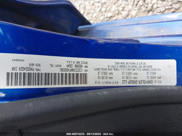 Chrysler 200 Limited 2015 1C3CCCAB0FN593381 Image 9