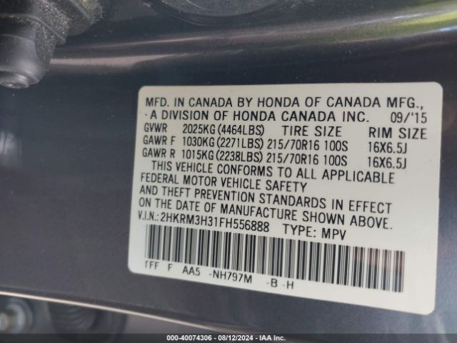 2HKRM3H31FH556888 Honda CR-V LX