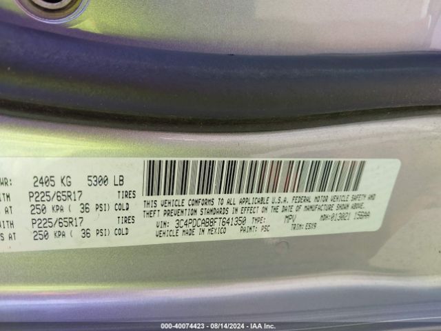 3C4PDCAB8FT641350 Dodge Journey American Value Pkg