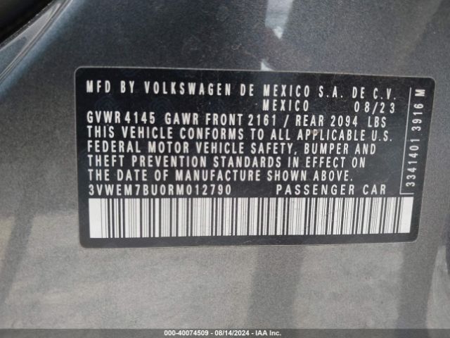3VWEM7BU0RM012790 Volkswagen Jetta 1.5t Se