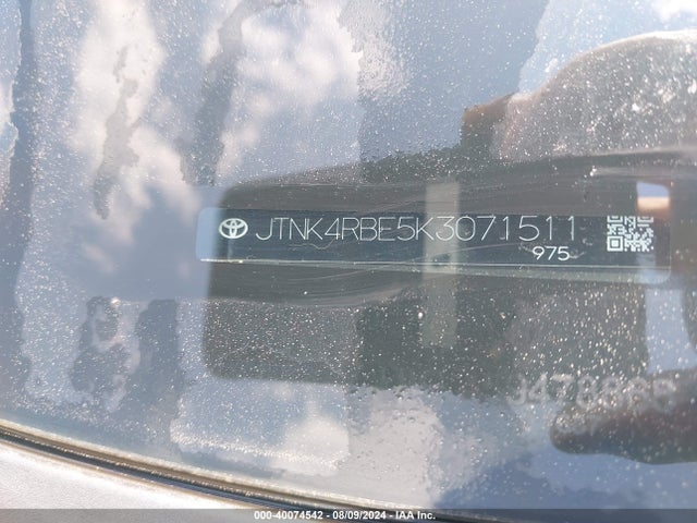 Toyota COROLLA SE 2019 JTNK4RBE5K3071511 Image 9
