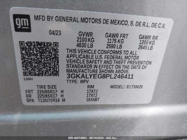 3GKALYEG8PL246411 GMC Terrain Awd At4