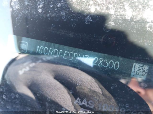 1GCRDAED9NZ528300 Chevrolet Silverado 1500 4wd Double Cab Standard Bed Wt