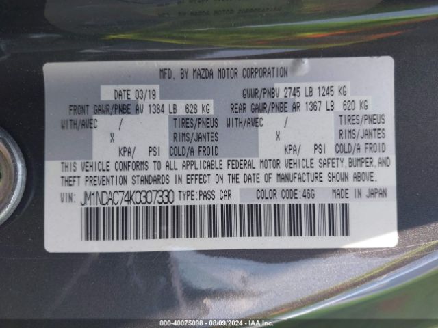 JM1NDAC74K0307330 Mazda Mx-5 Miata Club