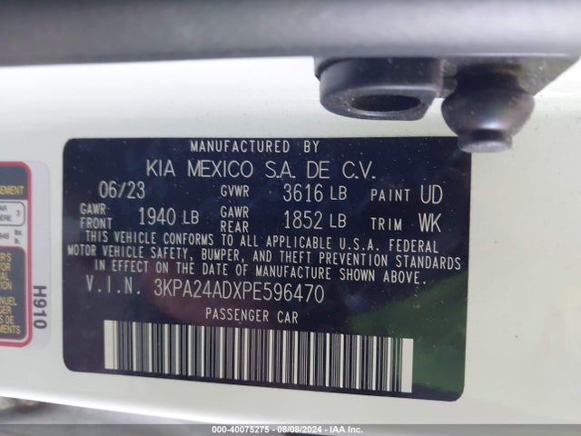 KIA RIO S 2023 3KPA24ADXPE596470 Image 9