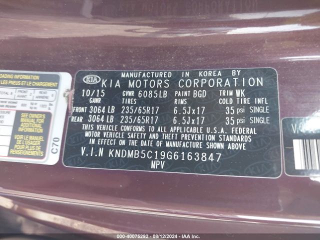 KNDMB5C19G6163847 KIA SEDONA LX