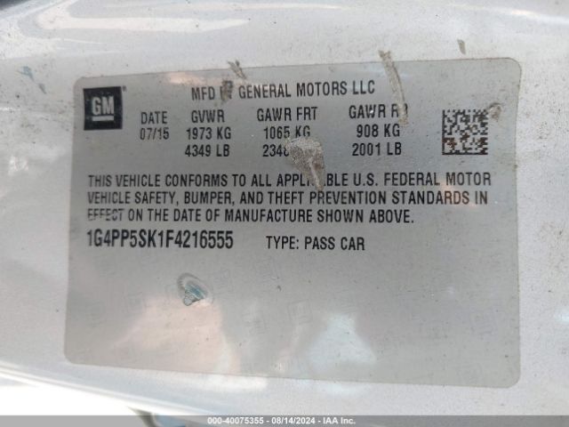 1G4PP5SK1F4216555 Buick Verano