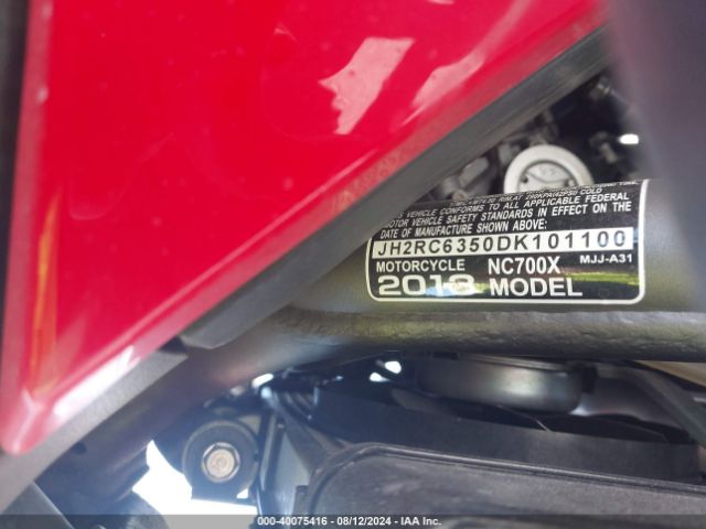 2013 HONDA NC700X JH2RC6350DK101100 Photo 9