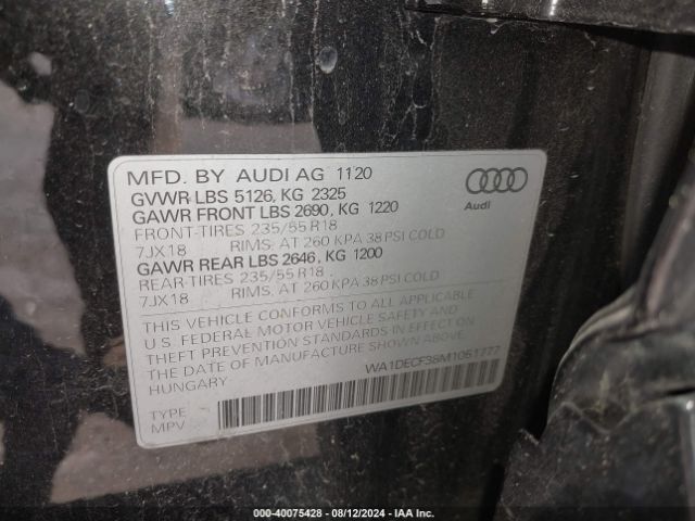 WA1DECF38M1051777 Audi Q3 Premium 45 Tfsi S Line Quattro Tiptronic