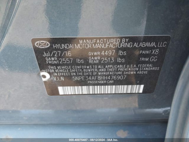 5NPE34AF8HH476907 Hyundai Sonata Sport