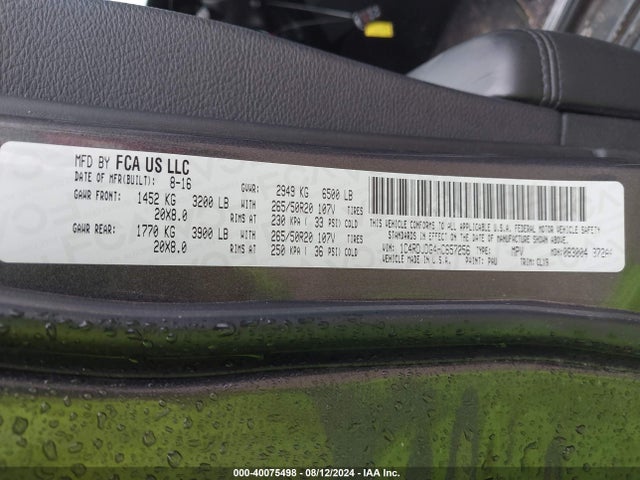 1C4RDJDG4HC657256 Dodge Durango Gt Awd