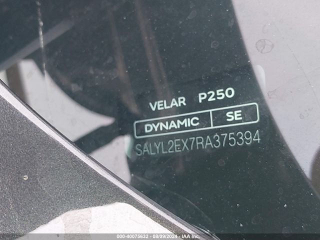 SALYL2EX7RA375394 Land Rover Range Rover Velar P250 Dynamic Se