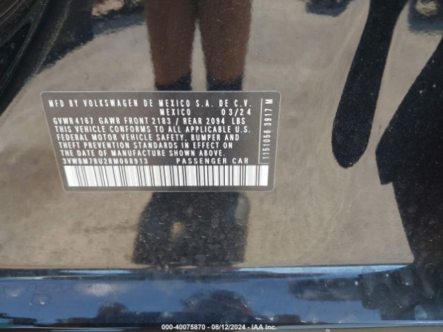 3VWBM7BU2RM068913 Volkswagen Jetta 1.5t Sport