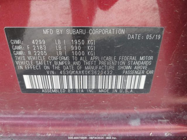 4S3GKAA60K3620432 Subaru Impreza