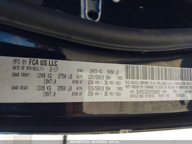 3C4PDCGG7HT594527 Dodge Journey Crossroad Plus