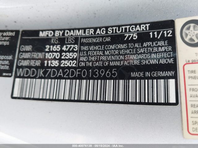 2013 MERCEDES-BENZ SL 550 WDDJK7DA2DF013965 Photo 8