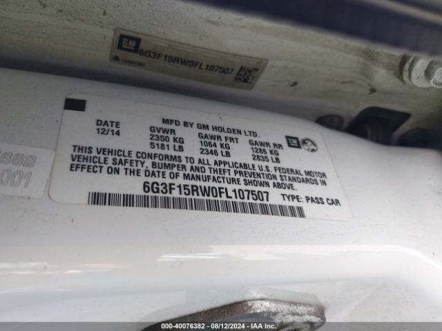 6G3F15RW0FL107507 Chevrolet SS