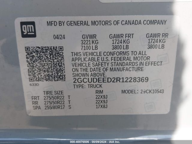 2GCUDEED2R1228369 Chevrolet Silverado 1500