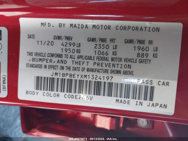 JM1BPBEYXM1324197 Mazda Mazda3 2.5 Turbo Premium Plus