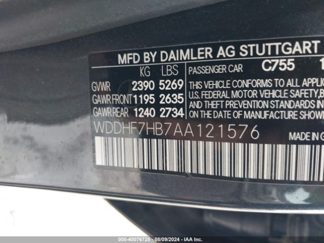2010 MERCEDES-BENZ E 63 AMG WDDHF7HB7AA121576 Photo 8