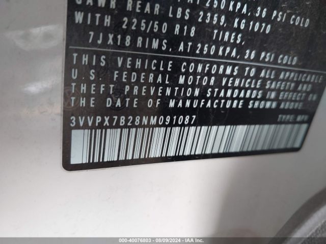 3VVPX7B28NM091087 Volkswagen Taos 1.5t Se