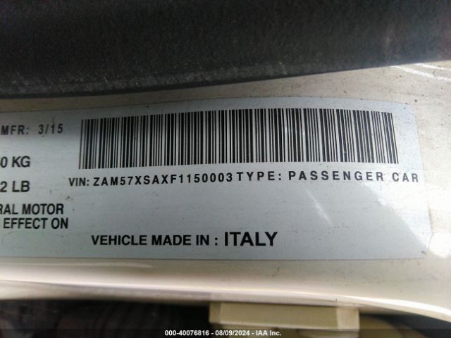 ZAM57XSAXF1150003 Maserati Ghibli