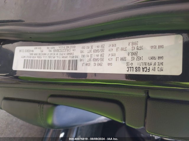 1C4RJECG7GC382420 Jeep Grand Cherokee High Altitude