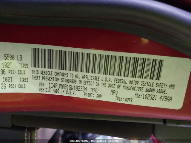 1C4PJMAB1GW182334 Jeep Cherokee Sport