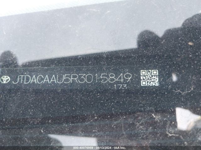 JTDACAAU5R3015849 Toyota Prius Le