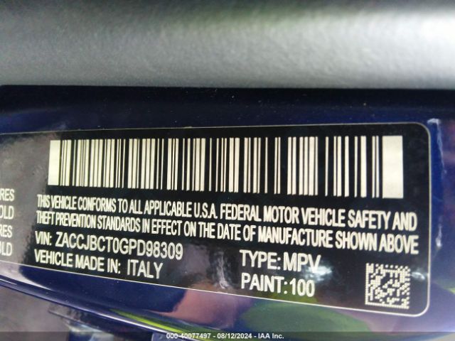 ZACCJBCT0GPD98309 Jeep Renegade Trailhawk