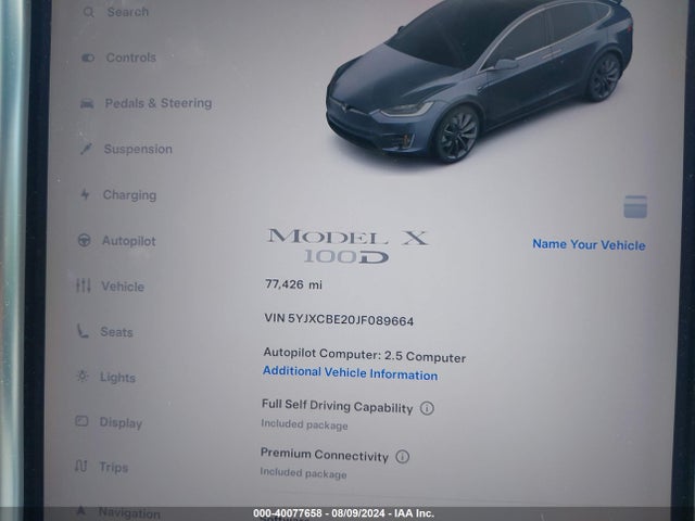 2018 TESLA MODEL X 5YJXCBE20JF089664 Photo 6