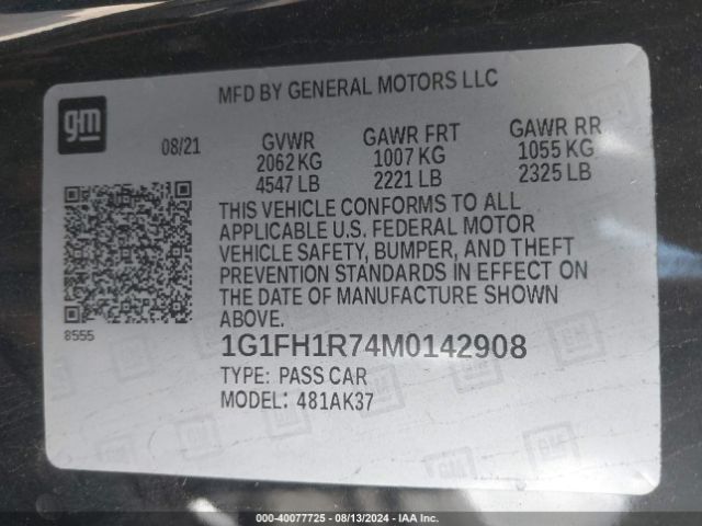 1G1FH1R74M0142908 Chevrolet Camaro Rwd  2ss