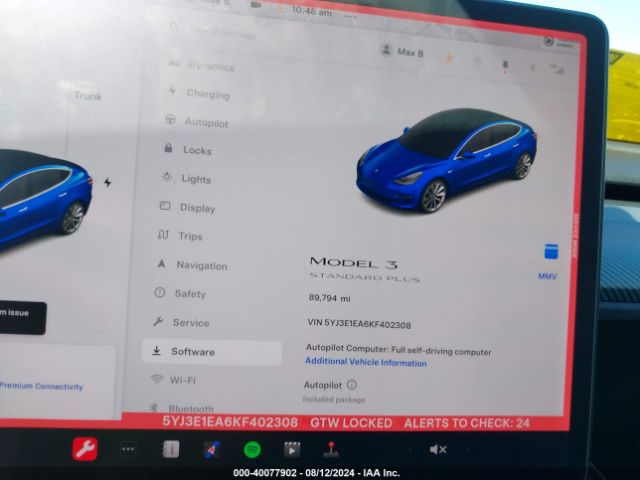 5YJ3E1EA6KF402308 Tesla Model 3 Long Range/mid Range/standard Range/standard Range Plus