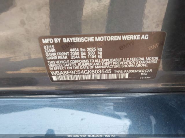 WBA8E9C54GK603545 BMW 328I
