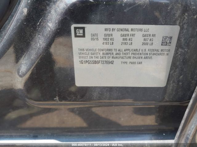 1G1PG5SB6F7276942 Chevrolet CRUZE LTZ
