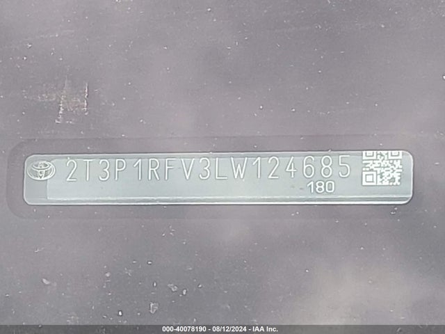Toyota Rav4 Xle 2020 2T3P1RFV3LW124685 Image 9